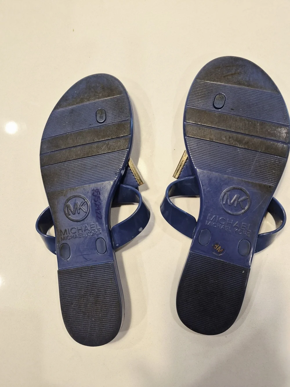 Michael Kors jelly Blue Bow Strap Women's Sandals size 8